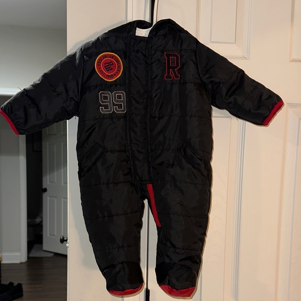 Rocawear Black and Red Kids Puffer Suit